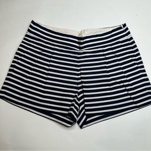 NWT JCrew Factory Linen Shorts 4 Navy/White Stripe